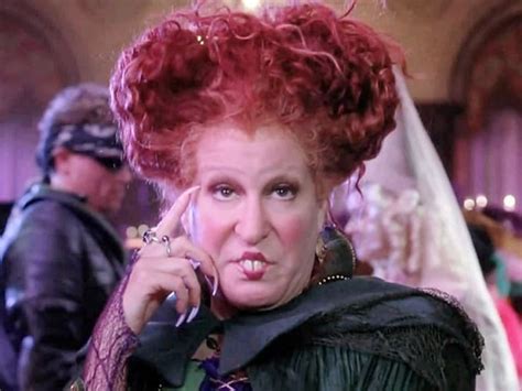 Bette Midler portraying a witch